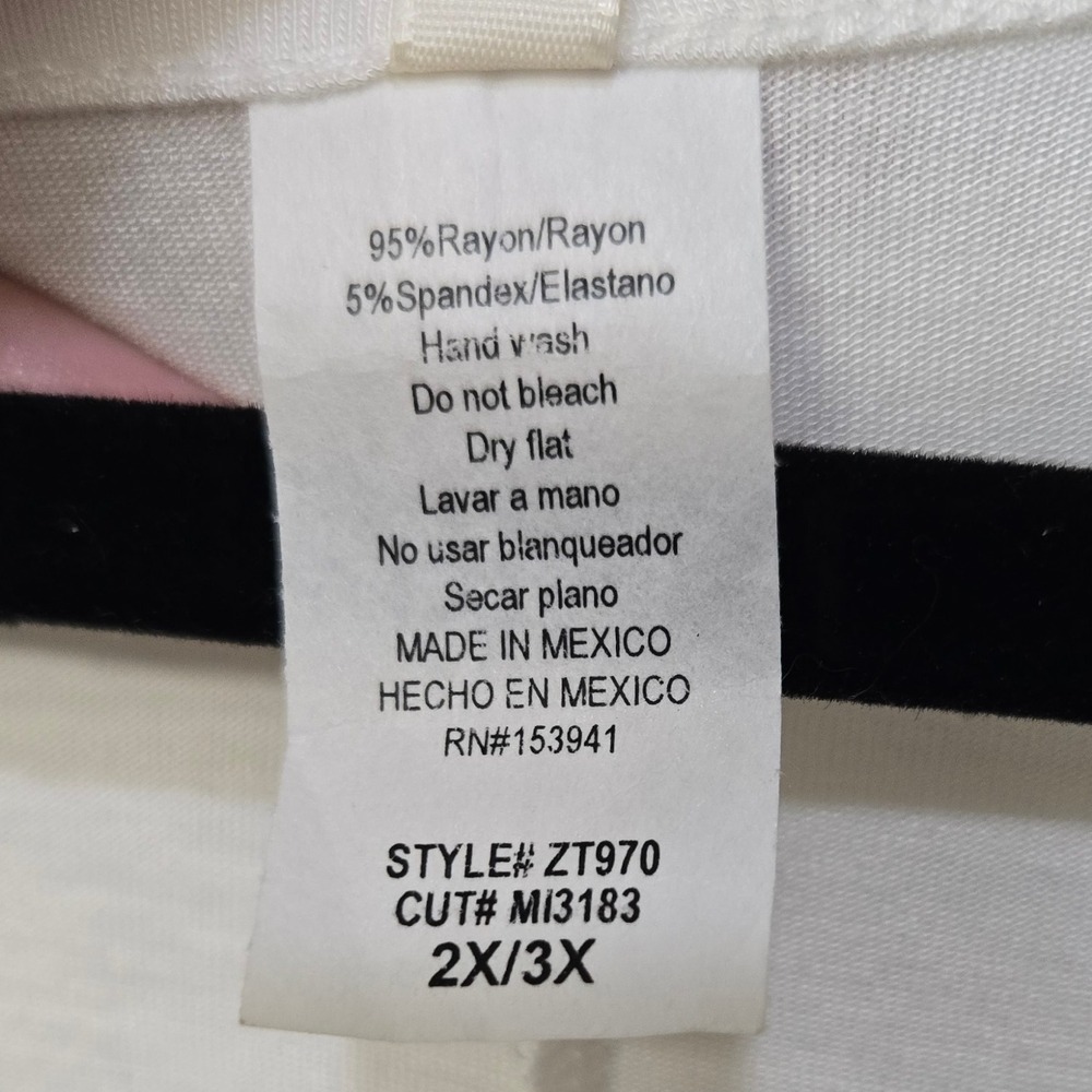 Women Oversized Top Tunic Dress Plus Size 2X White Jersey Knit Minimalist Scandi - Picture 6 of 6